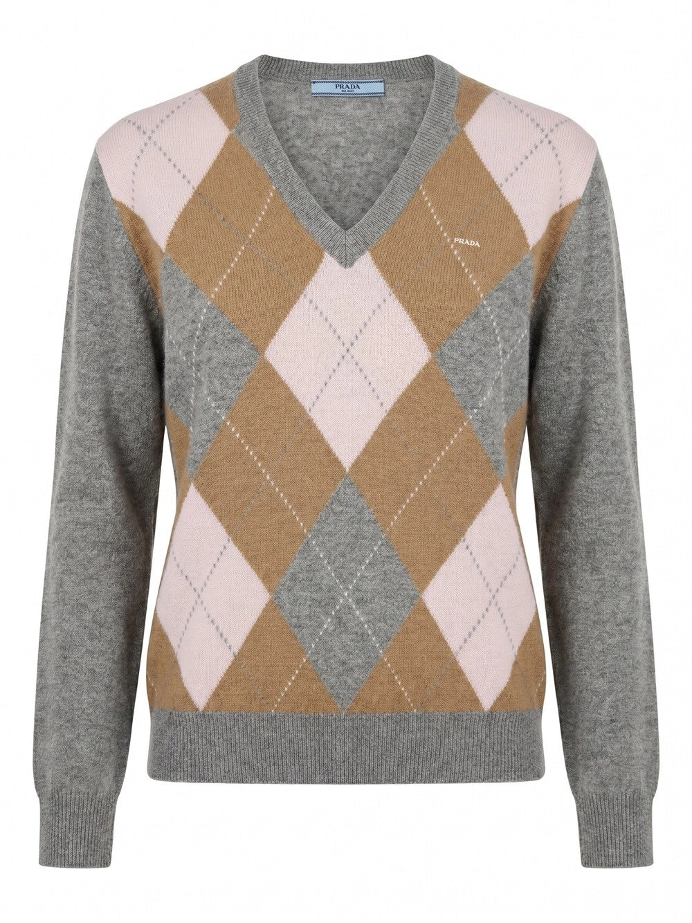 Prada Women Cashmere Argyle Sweater PRADA
