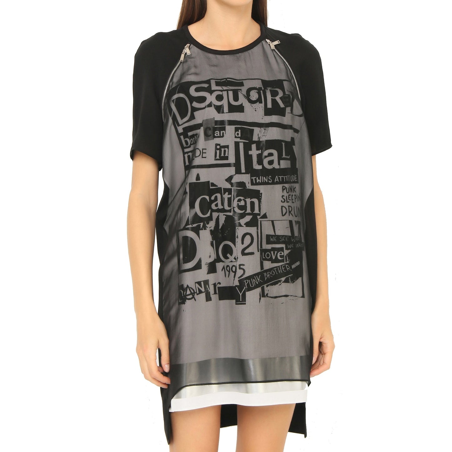 Dsquared2 Silk Printed Mini Dress Women DSQUARED2