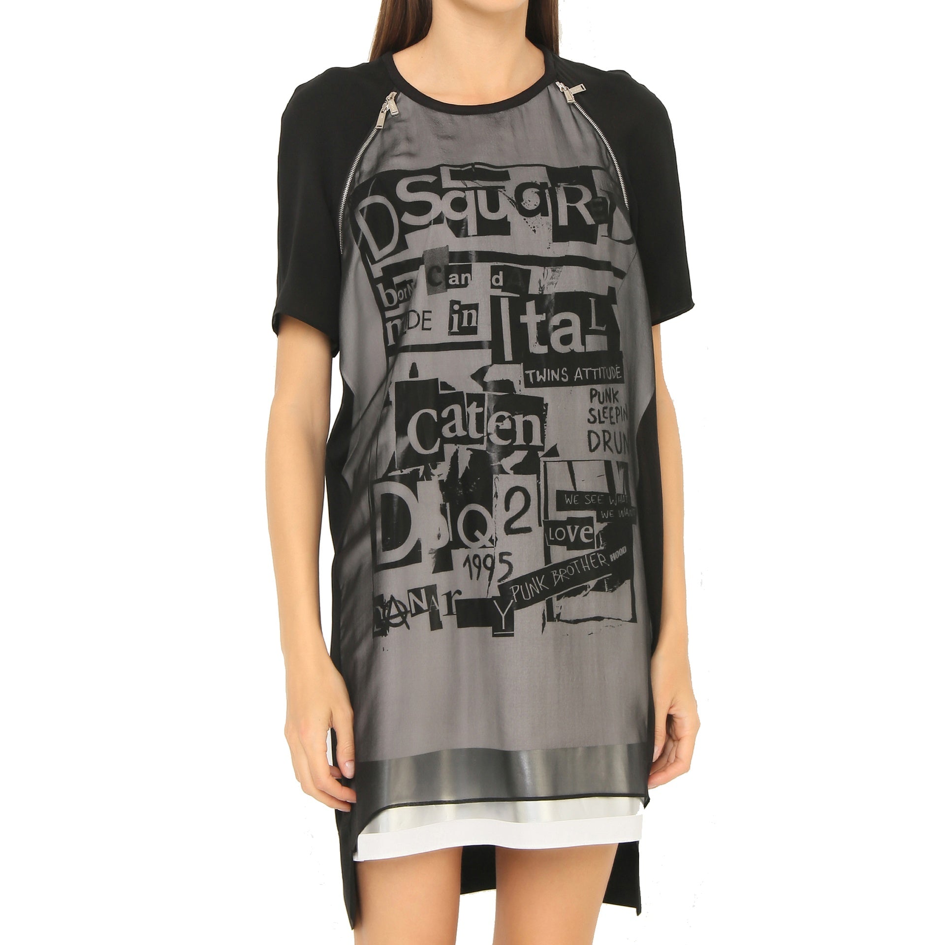 Dsquared2 Silk Printed Mini Dress Women DSQUARED2