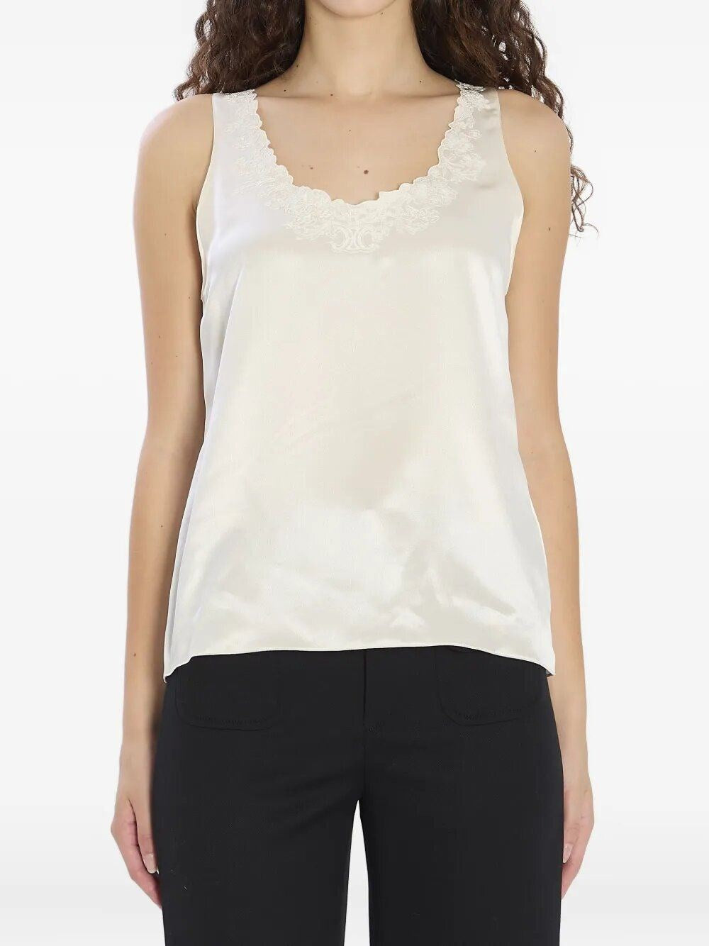 Celine Women Silk Satin Lingerie Top CELINE