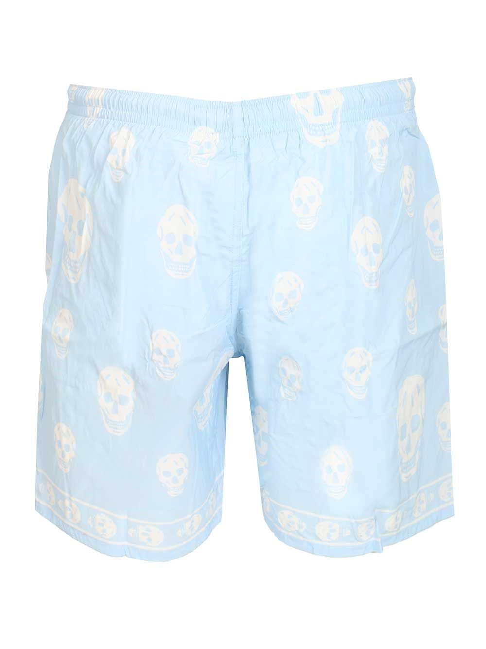 Mcqueen Men Swim Shorts With Skull Motif ALEXANDER MCQUEEN
