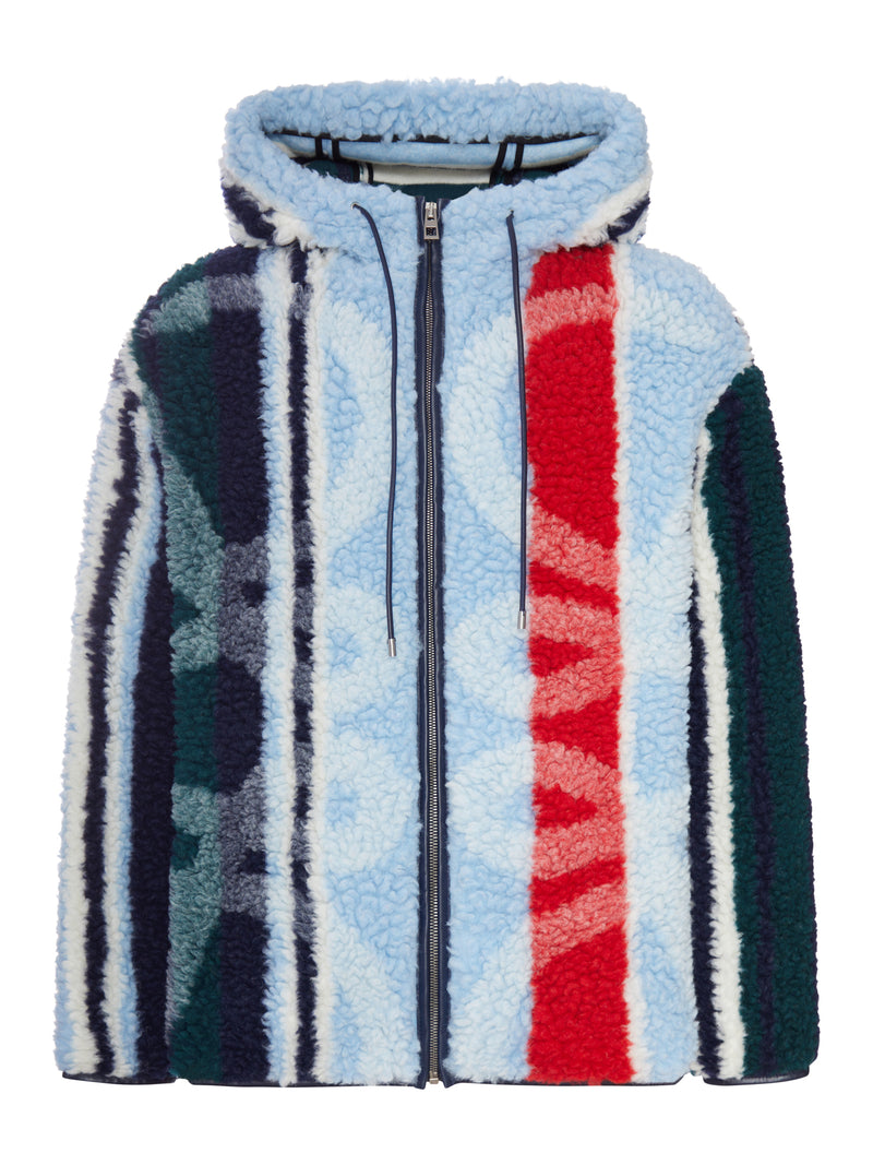 Loewe Men Multicolor Hooded Teddy Jacket LOEWE