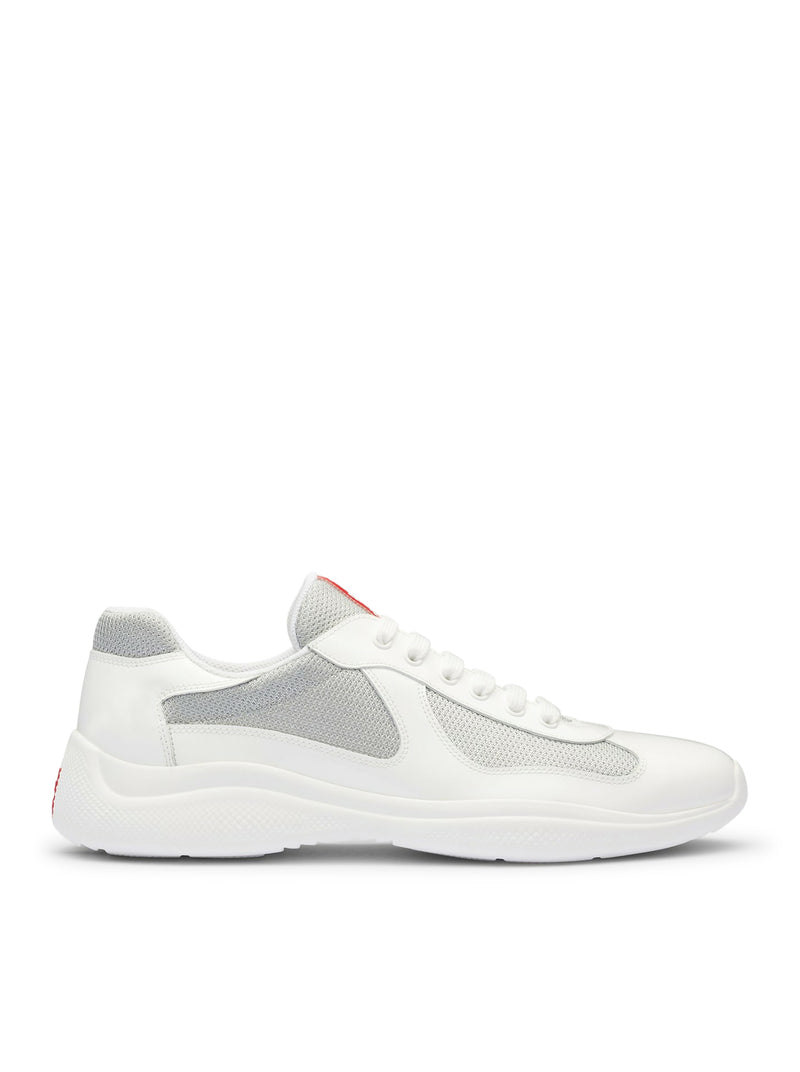 Prada Men Prada America`S Cup Patent Leather And Bike Fabric Sneakers PRADA