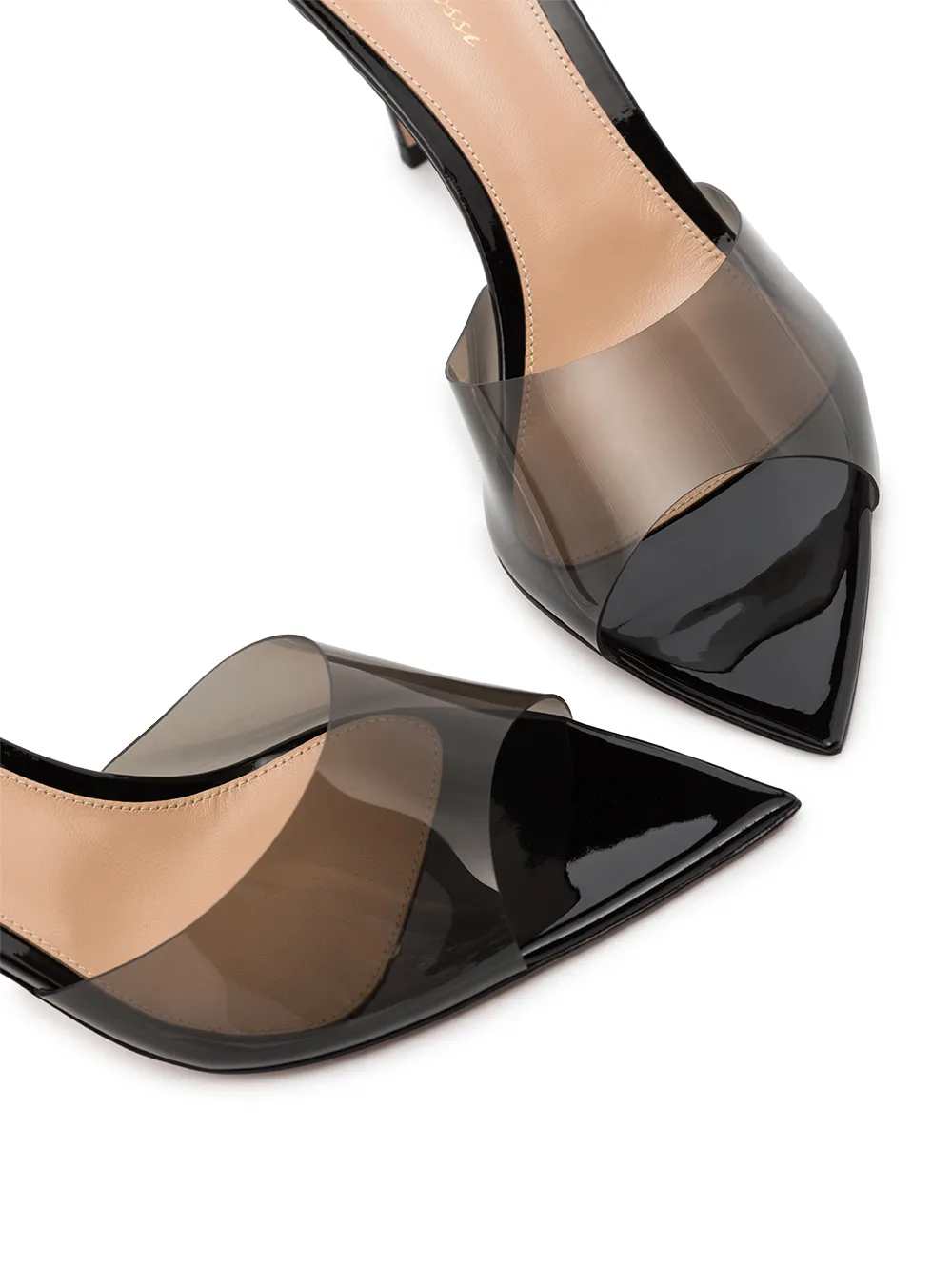 Gianvito Rossi Women Elle 85Mm Mule With Clear Strap GIANVITO ROSSI
