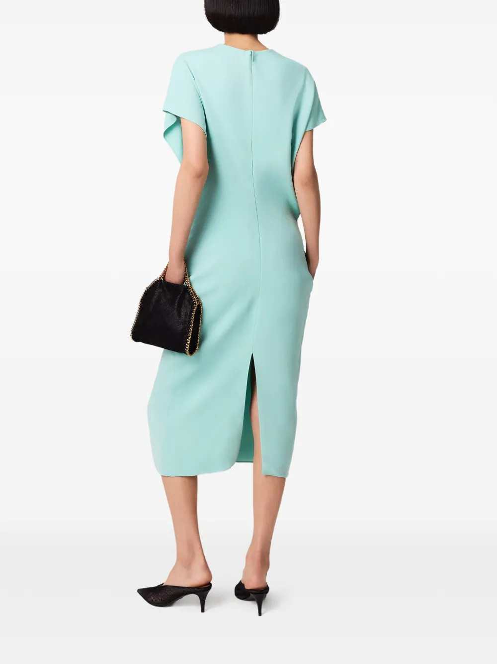 Stella Mccartney Women Midi Dress With V-Neck And Drape STELLA MCCARTNEY