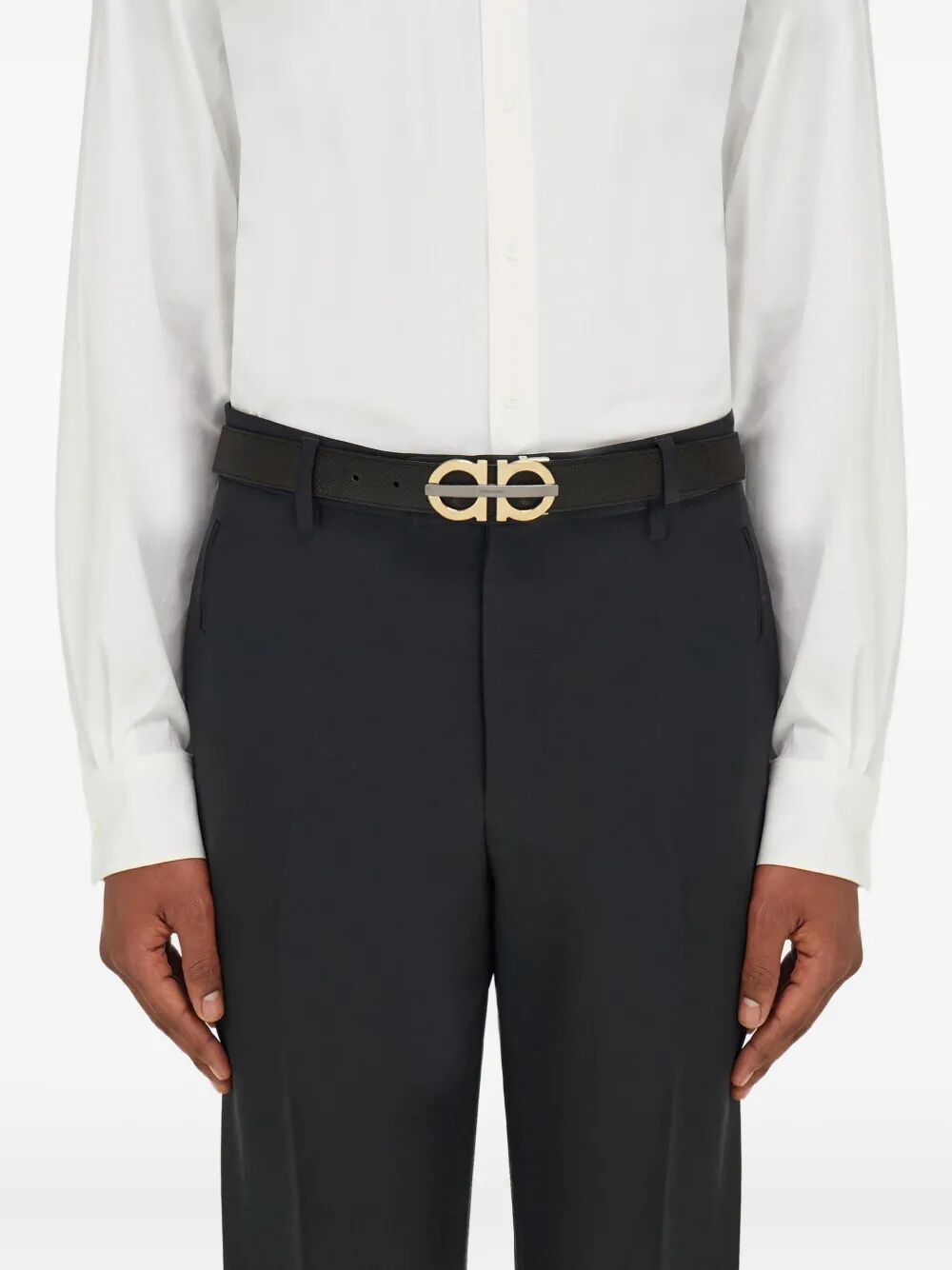 Ferragamo Men Cintura Double Gancini FERRAGAMO