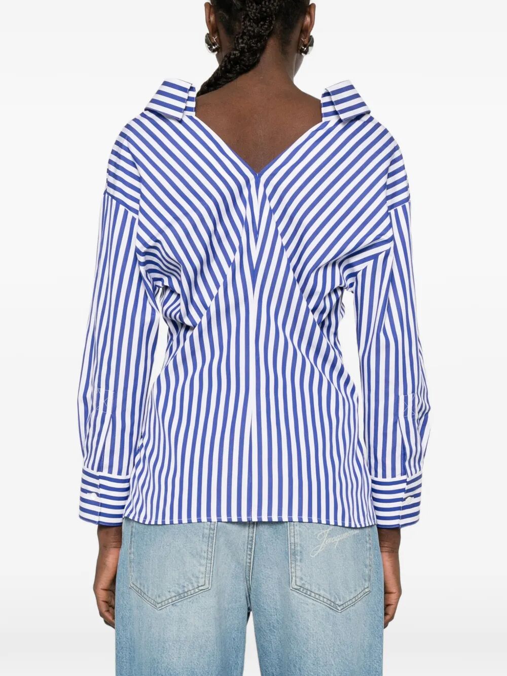 Givenchy Women Slashed Striped Poplin Shirt GIVENCHY
