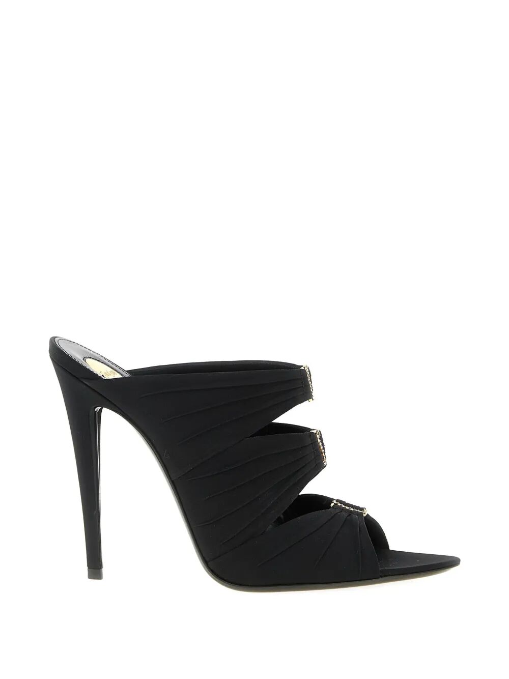 Saint Laurent Women Emilie 110 Satin Crepe Mules SAINT LAURENT