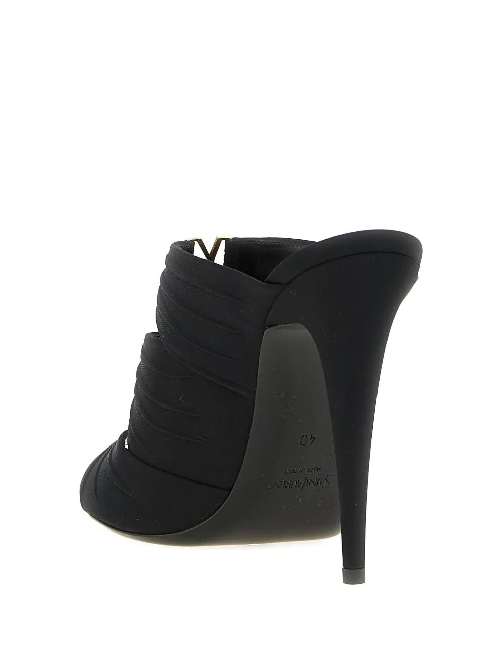 Saint Laurent Women Emilie 110 Satin Crepe Mules SAINT LAURENT