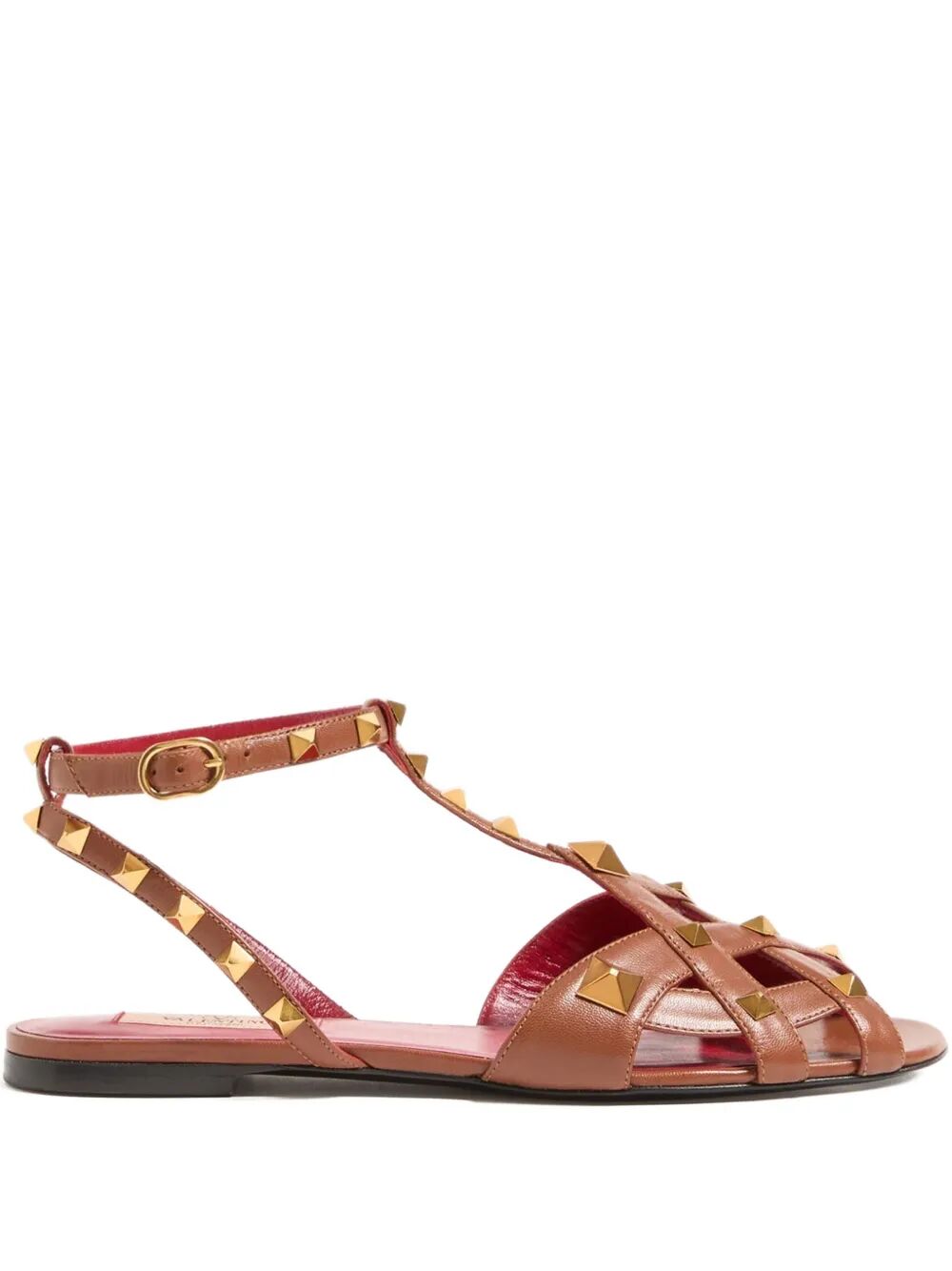 Valentino Garavani Women Studdy Kidskin Flat Sandals VALENTINO GARAVANI