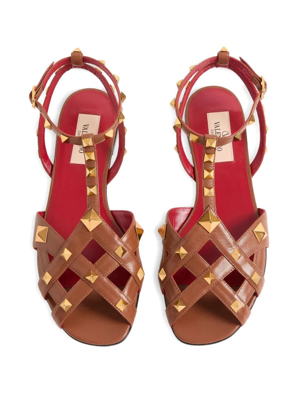 Valentino Garavani Women Studdy Kidskin Flat Sandals VALENTINO GARAVANI