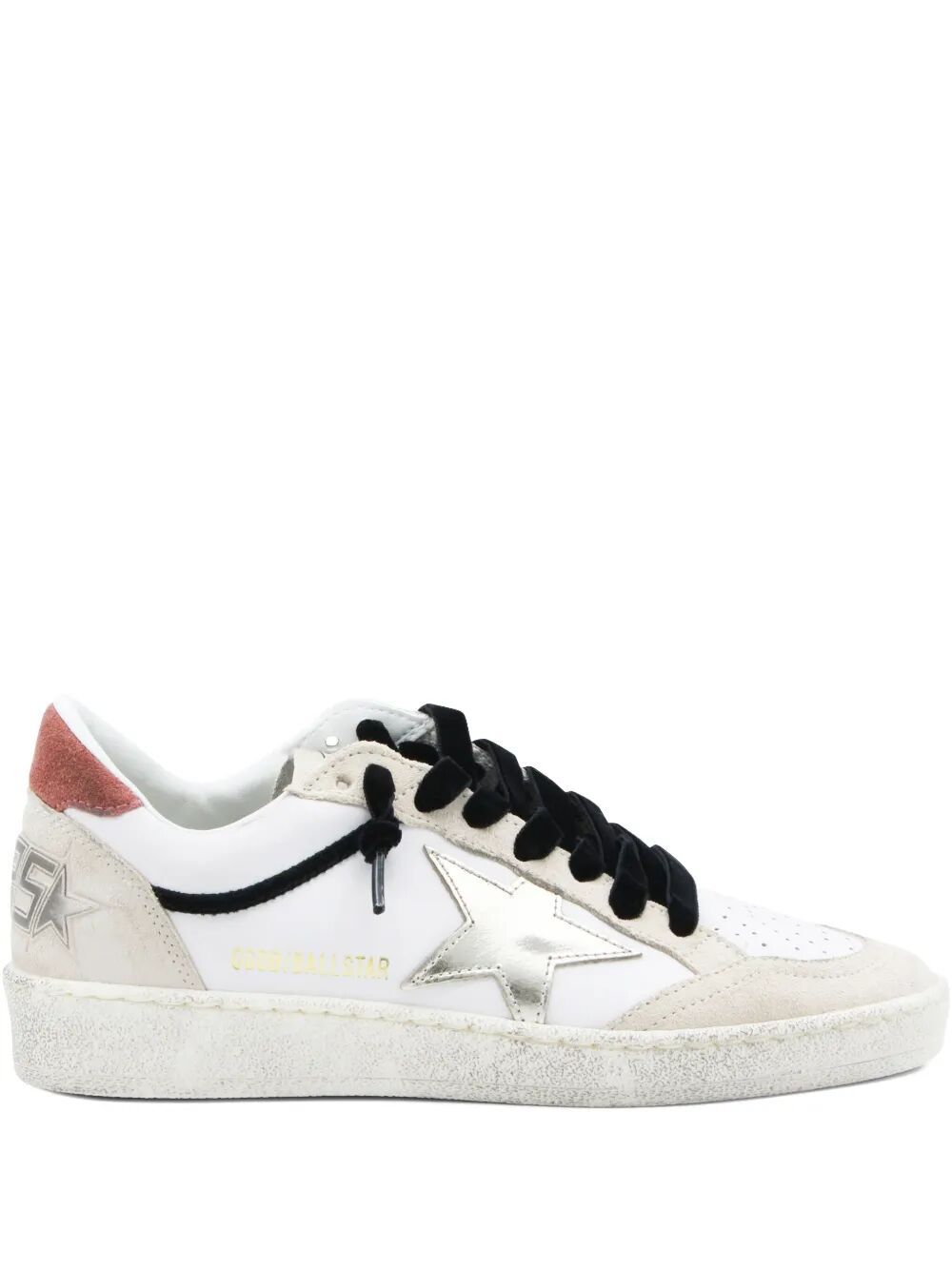 Golden Goose Women Ball Star Leather Sneakers With Metallic Leather Star And Suede Heel Tab GOLDEN GOOSE
