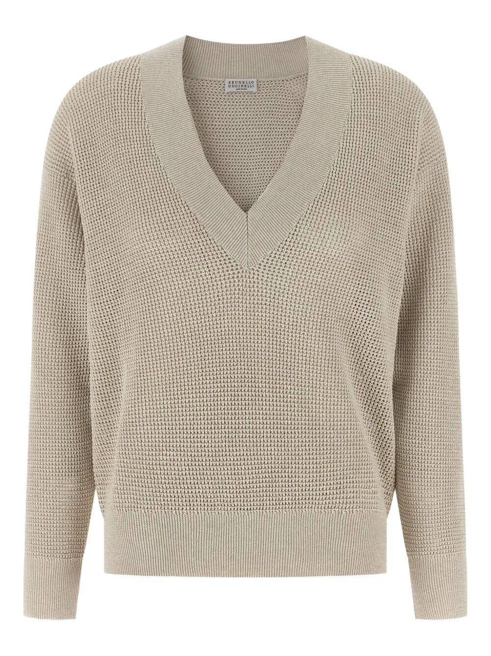 Brunello Cucinelli Women Openwork V-Neck Sweater BRUNELLO CUCINELLI