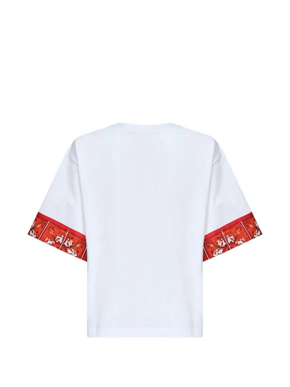 Dolce & Gabbana Women T-Shirt With Embroidered Logo And Majolica Print DOLCE & GABBANA