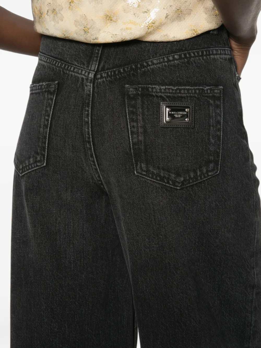Dolce & Gabbana Women Logo-Detail Wide-Leg Jeans DOLCE & GABBANA
