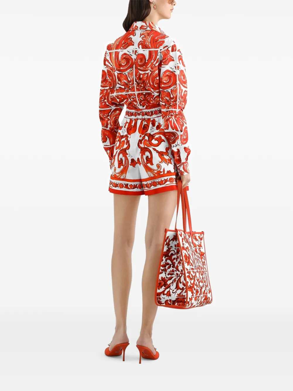 Dolce & Gabbana Women Majolica Print Shirt DOLCE & GABBANA