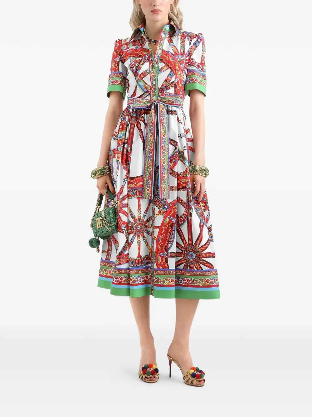 Dolce & Gabbana Women Carretto-Print Poplin Dress DOLCE & GABBANA