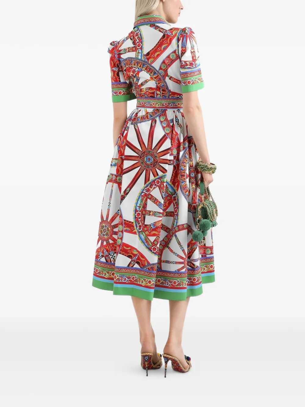 Dolce & Gabbana Women Carretto-Print Poplin Dress DOLCE & GABBANA