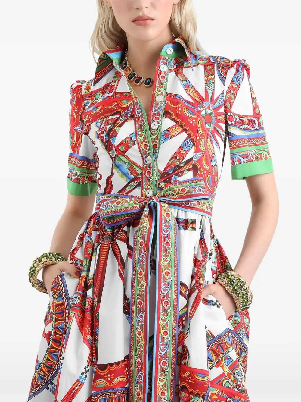 Dolce & Gabbana Women Carretto-Print Poplin Dress DOLCE & GABBANA