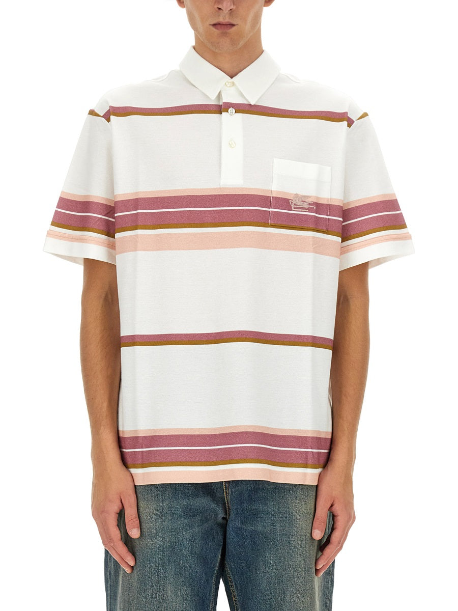 Etro Men Polo Shirt With Pegasus Embroidery ETRO