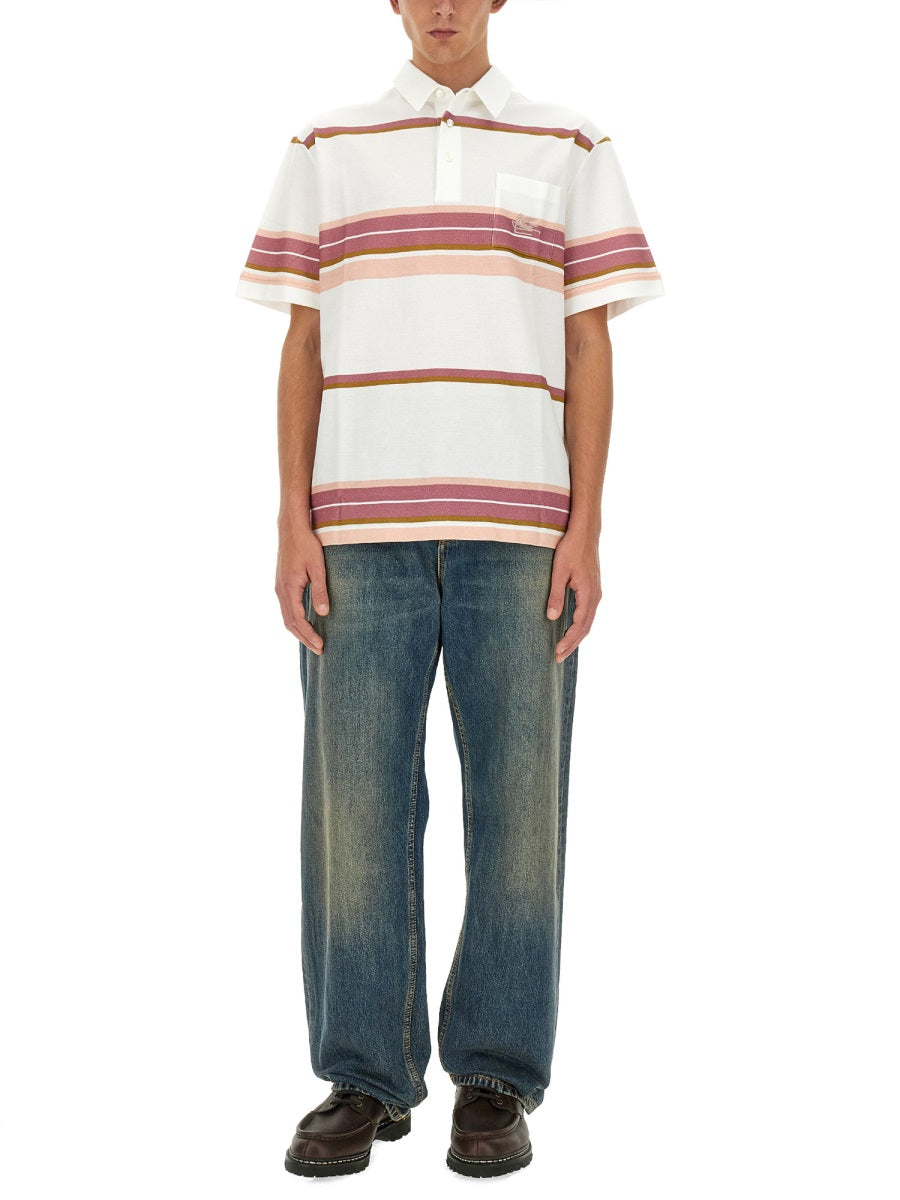 Etro Men Polo Shirt With Pegasus Embroidery ETRO