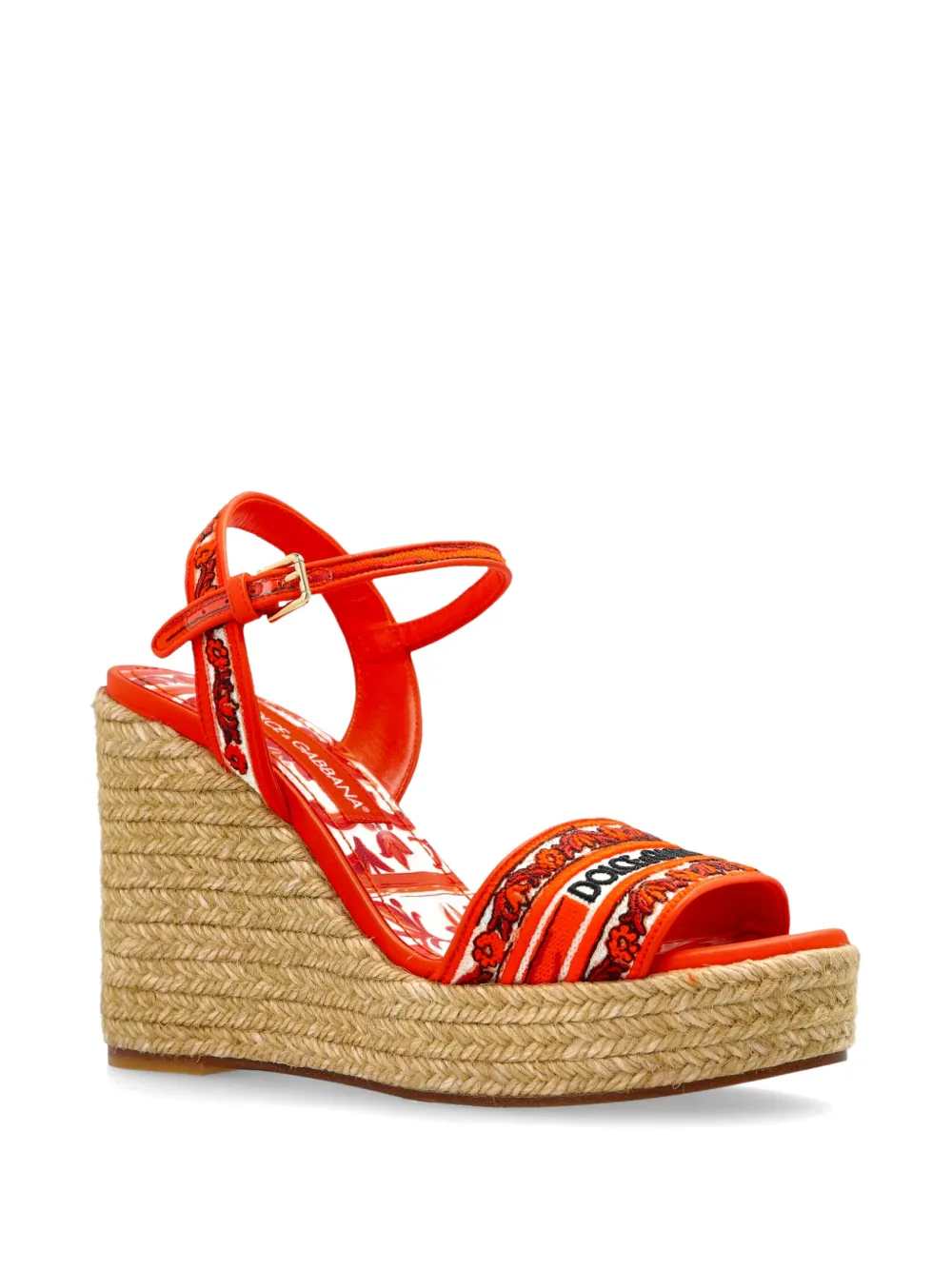 Dolce & Gabbana Women Embroidered Logo Wedge Sandals DOLCE & GABBANA