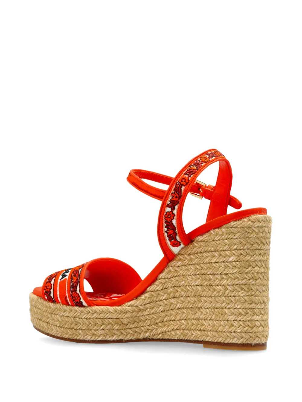 Dolce & Gabbana Women Embroidered Logo Wedge Sandals DOLCE & GABBANA