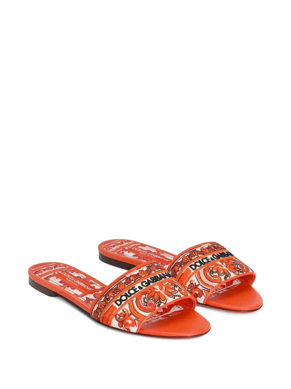 Dolce & Gabbana Women Slippers With Majolica Embroidery DOLCE & GABBANA