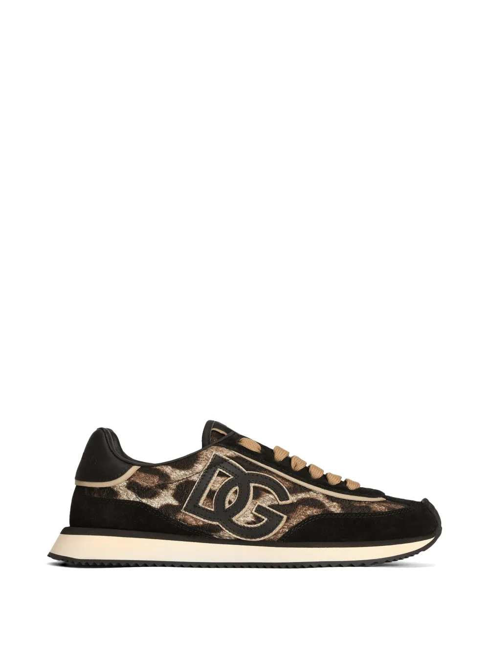 Dolce & Gabbana Women Padded Dg Sneakers In Leopard-Print Fabric DOLCE & GABBANA
