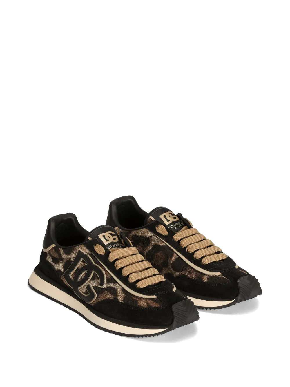Dolce & Gabbana Women Padded Dg Sneakers In Leopard-Print Fabric DOLCE & GABBANA
