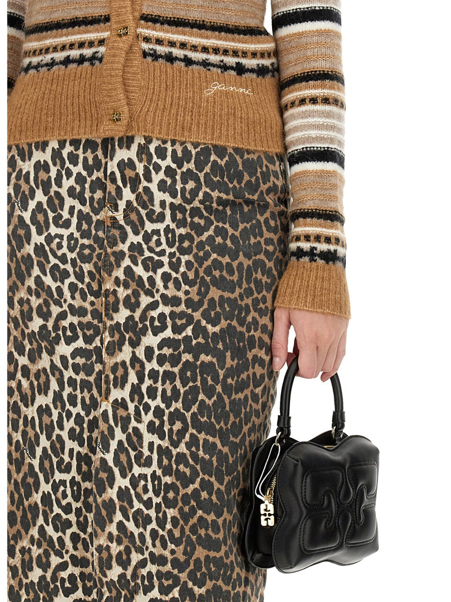 Ganni Women Cardigan With Stripe Pattern