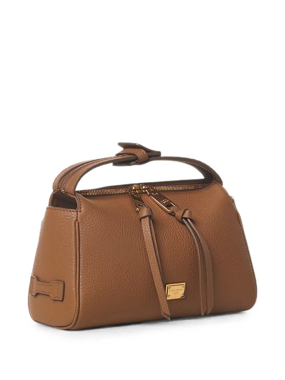 Dolce & Gabbana Women Vittoria Leather Tote Bag With Logo Plaque DOLCE & GABBANA