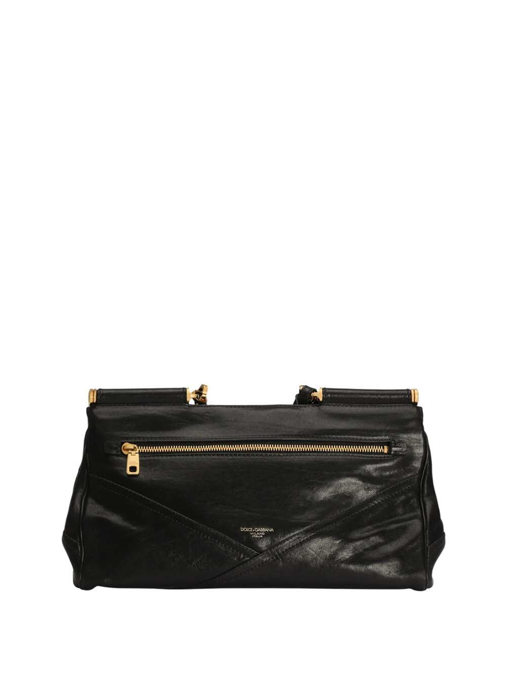Dolce & Gabbana Women Biker Patch Calfskin My Sicily Medium Handbag: DOLCE & GABBANA