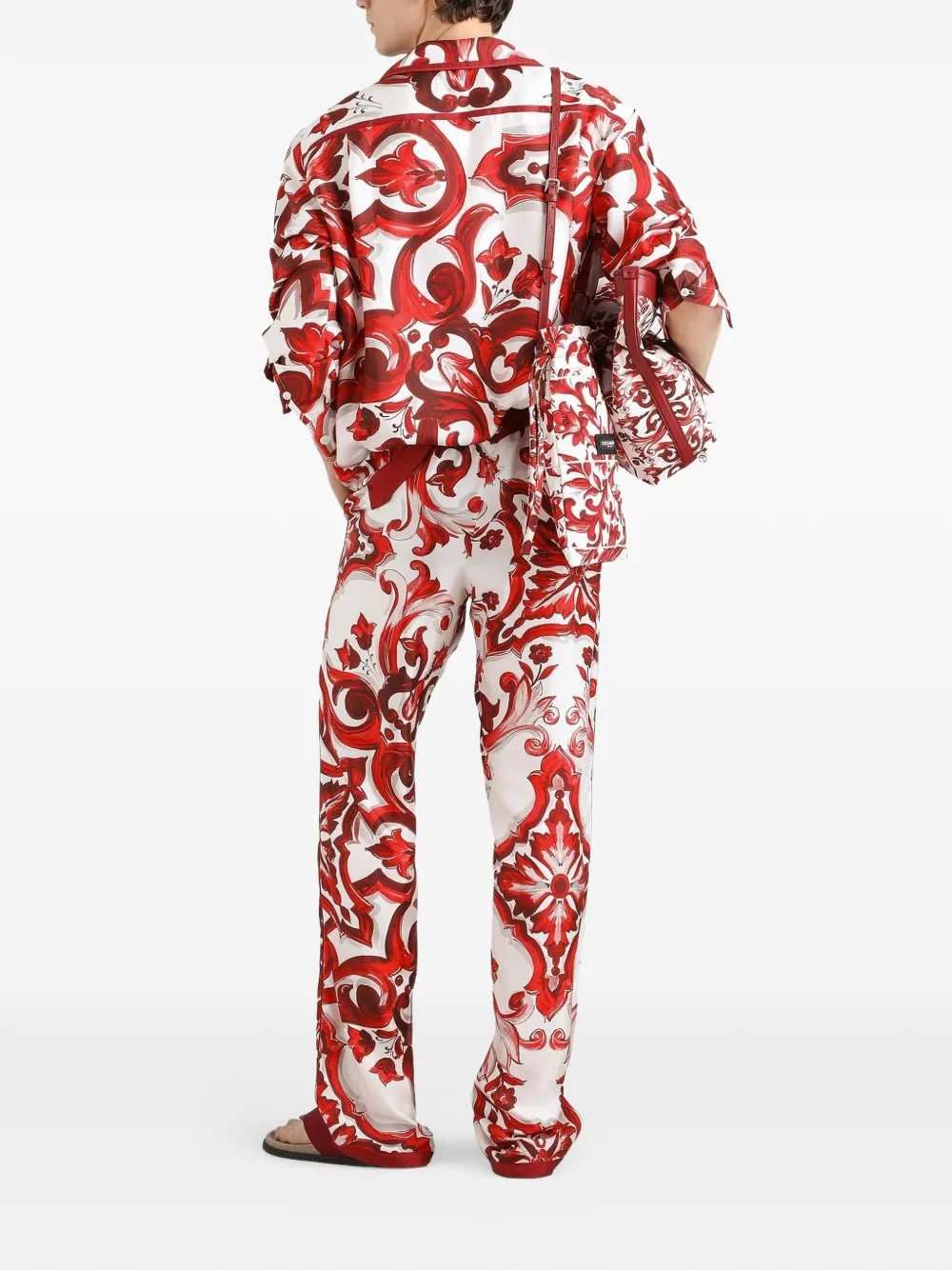 Dolce & Gabbana Men Vanity Twill Shirt With Majolica Print DOLCE & GABBANA