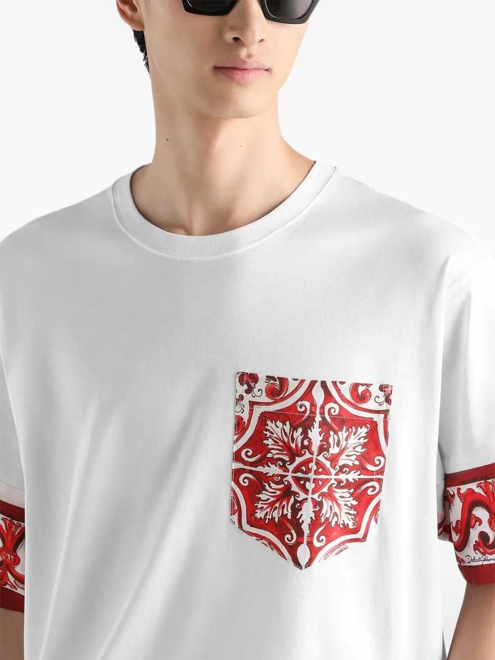 Dolce & Gabbana Men Majolica Print T-Shirt DOLCE & GABBANA