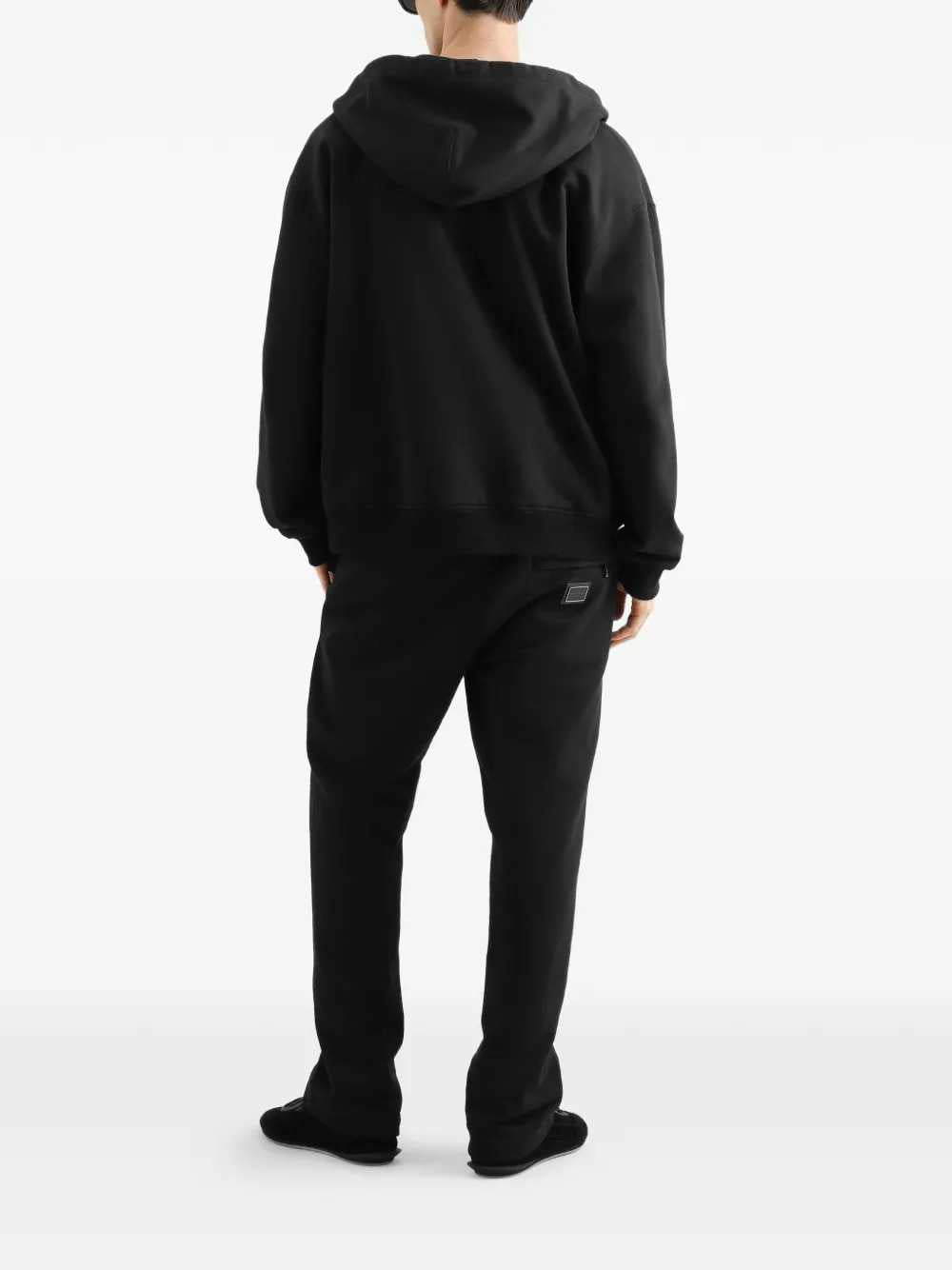 Dolce & Gabbana Men Cotton Hoodie With Logo Plaque DOLCE & GABBANA