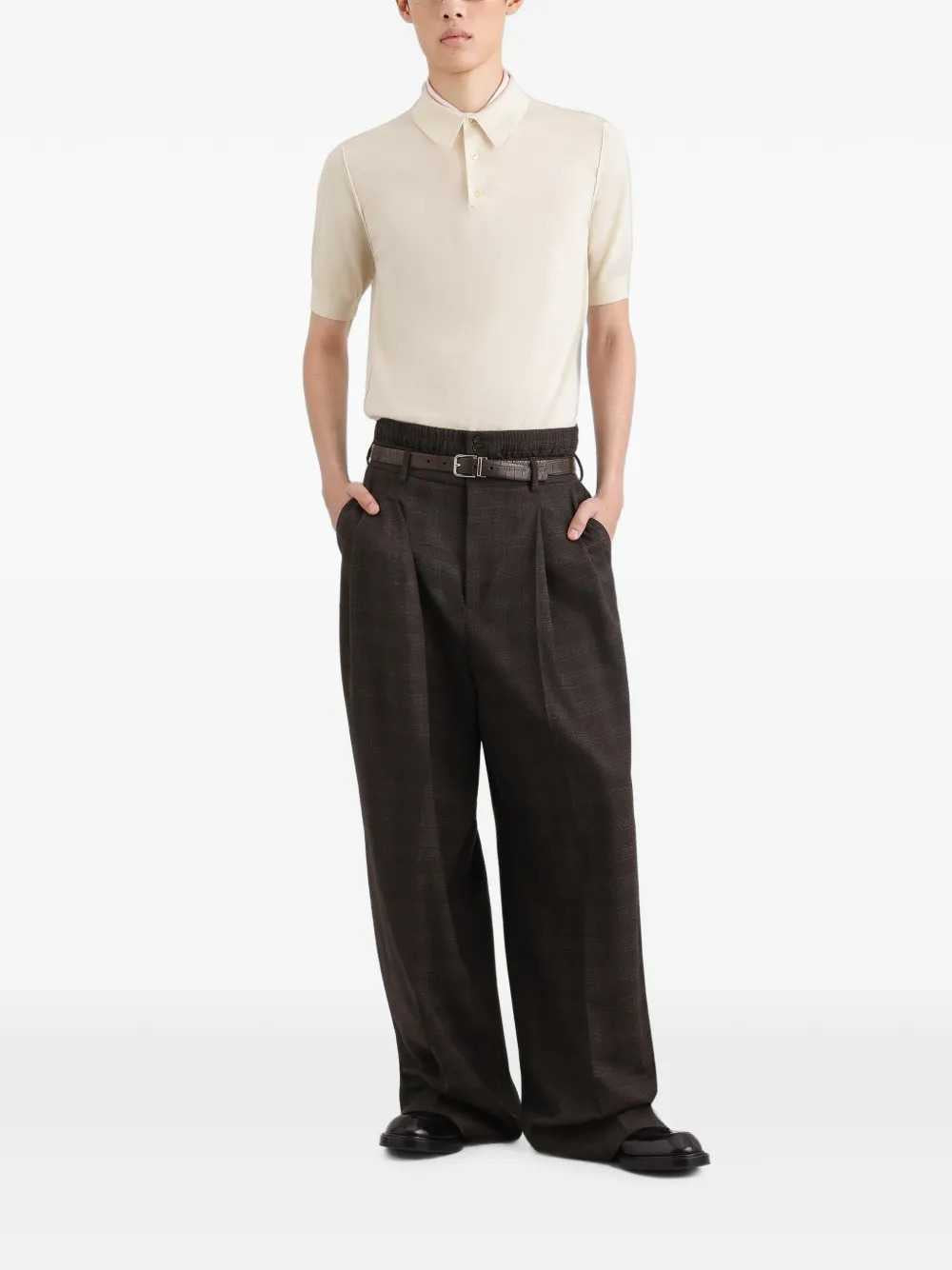 Dolce & Gabbana Men Glen Wool Check Trousers DOLCE & GABBANA
