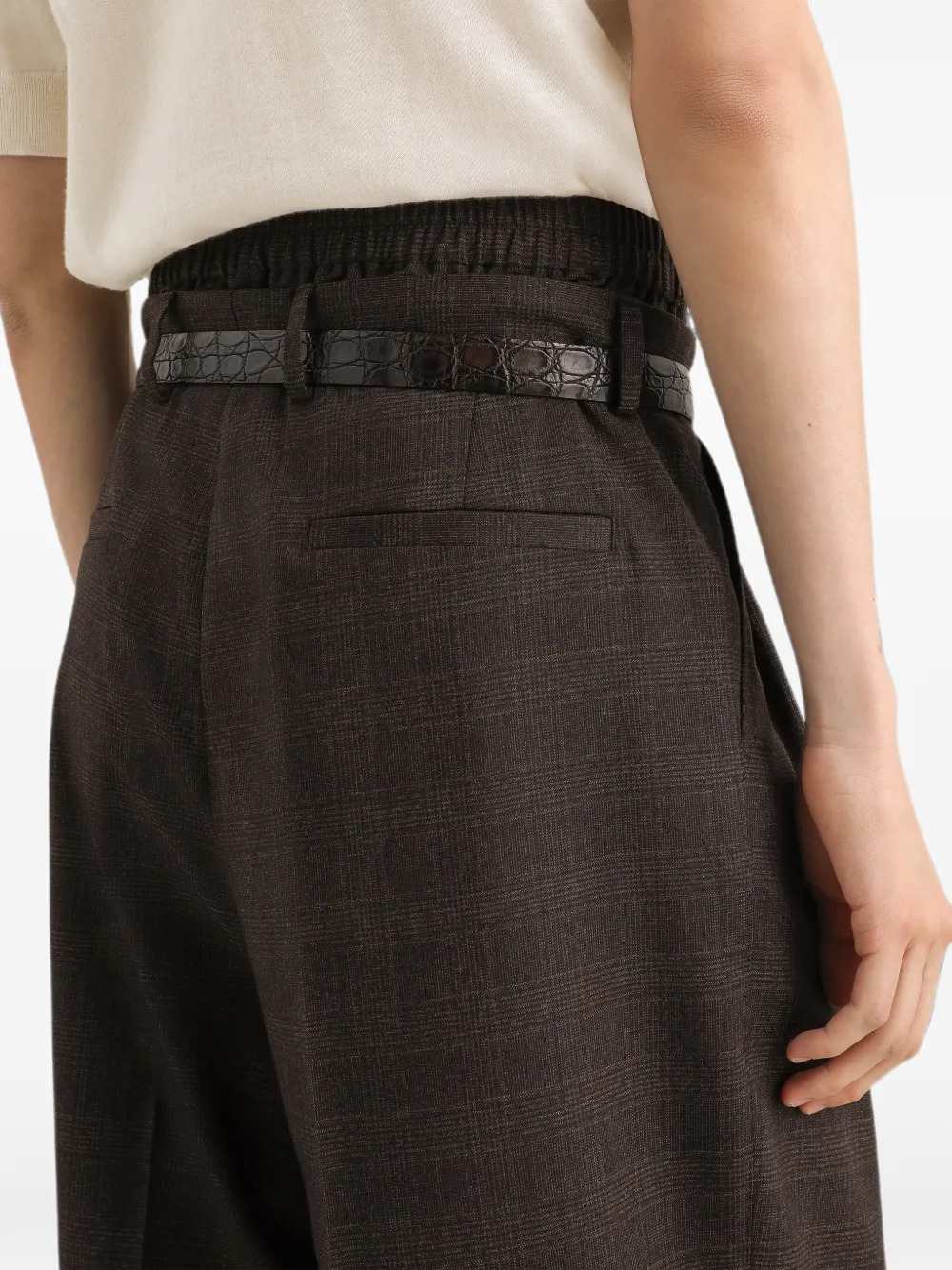 Dolce & Gabbana Men Glen Wool Check Trousers DOLCE & GABBANA
