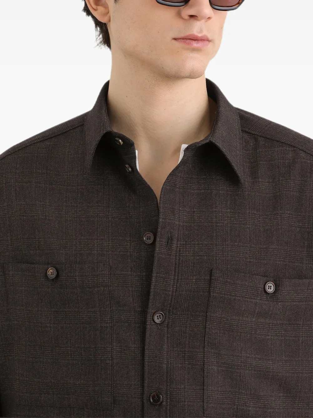Dolce & Gabbana Men Glen Plaid Shirt DOLCE & GABBANA