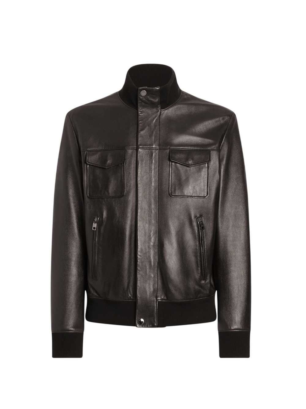 Dolce & Gabbana Men Lambskin Bomber Jacket DOLCE & GABBANA
