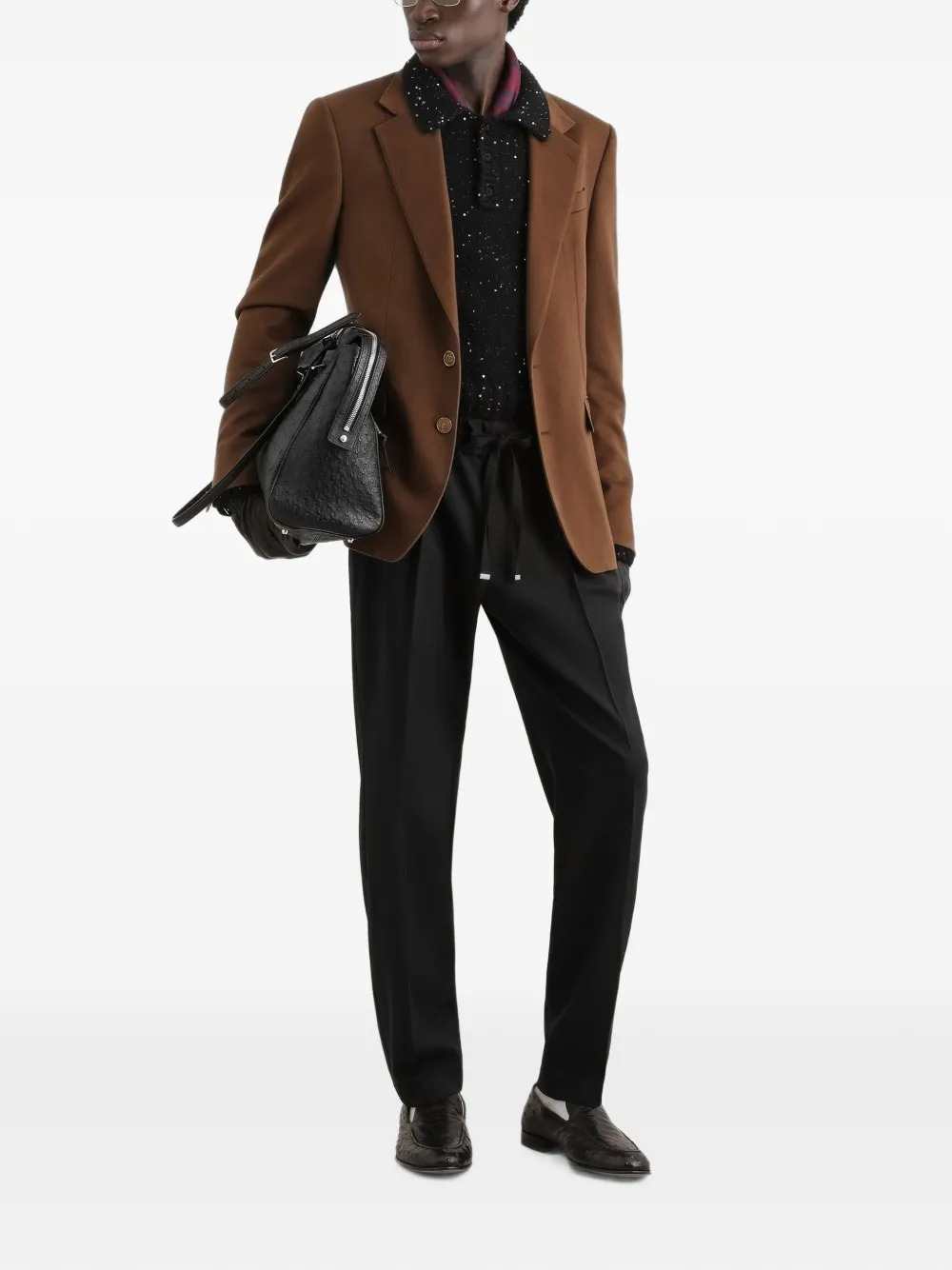 Dolce & Gabbana Men Wool Gabardine Jogging Trousers DOLCE & GABBANA