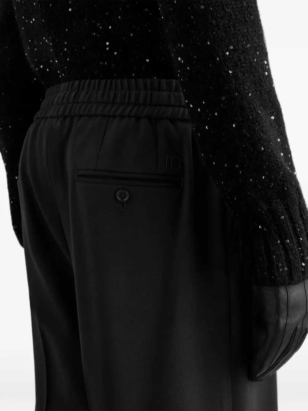 Dolce & Gabbana Men Wool Gabardine Jogging Trousers DOLCE & GABBANA