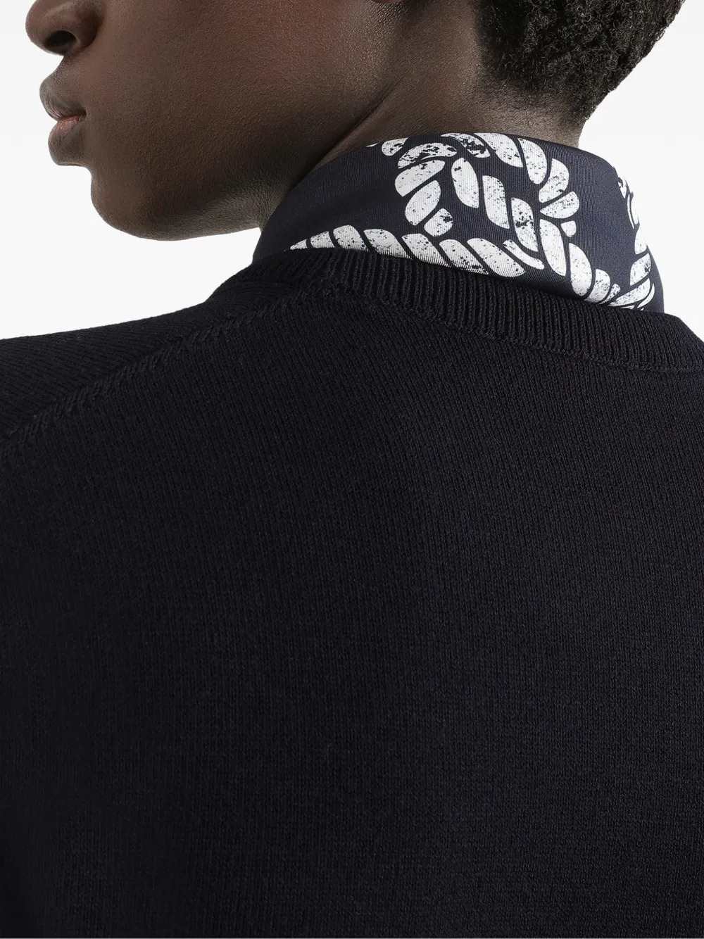 Dolce & Gabbana Men Embroidered Plain-Knit Sweater DOLCE & GABBANA