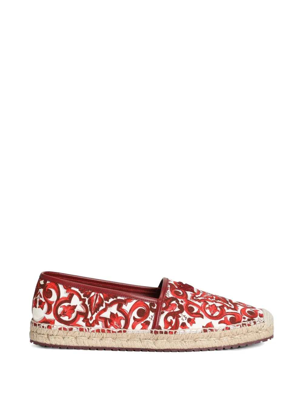 Dolce & Gabbana Men Canvas Espadrilles With Majolica Print DOLCE & GABBANA