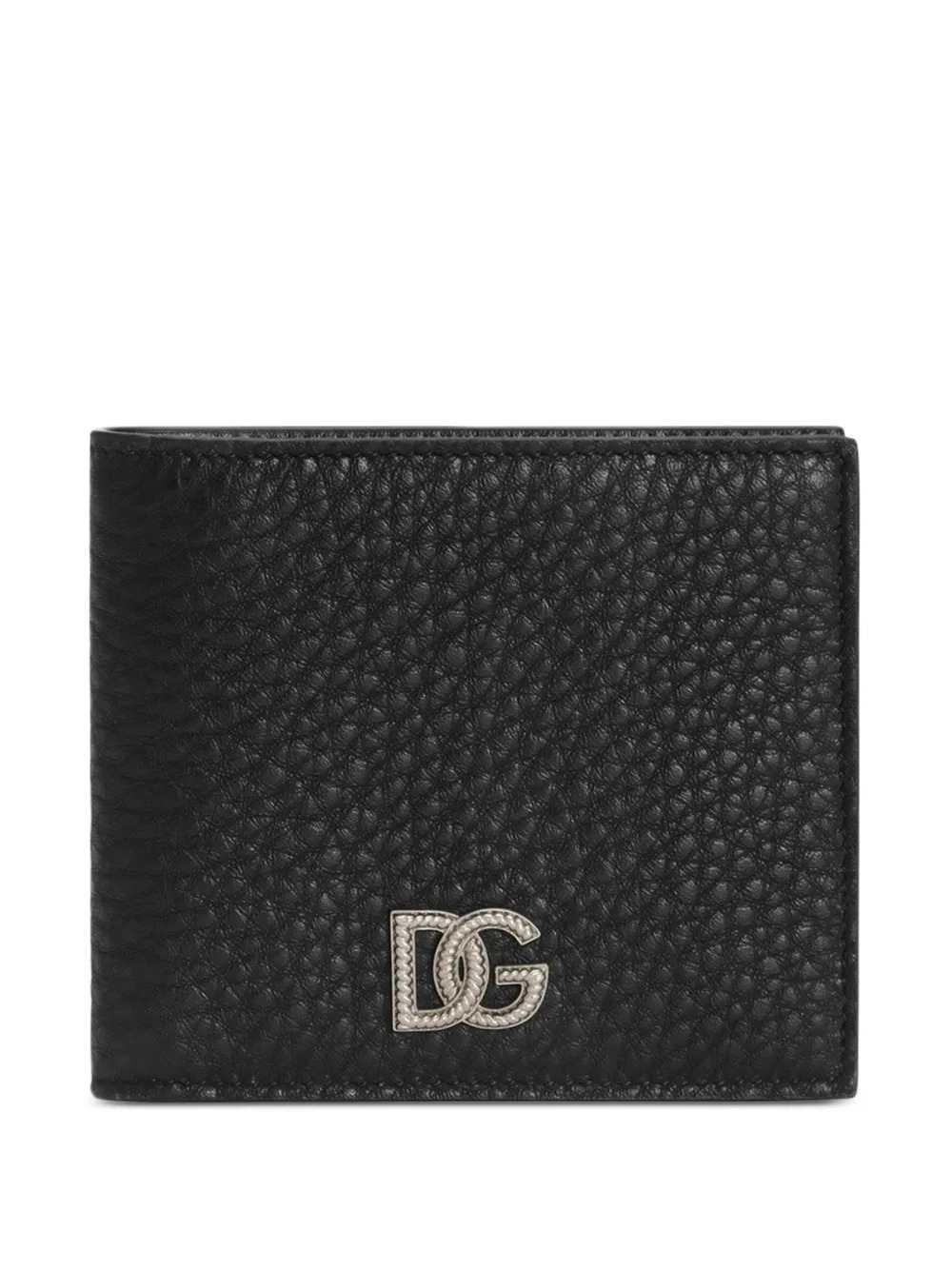 Dolce & Gabbana Men Calfskin Wallet With Dg Logo. DOLCE & GABBANA