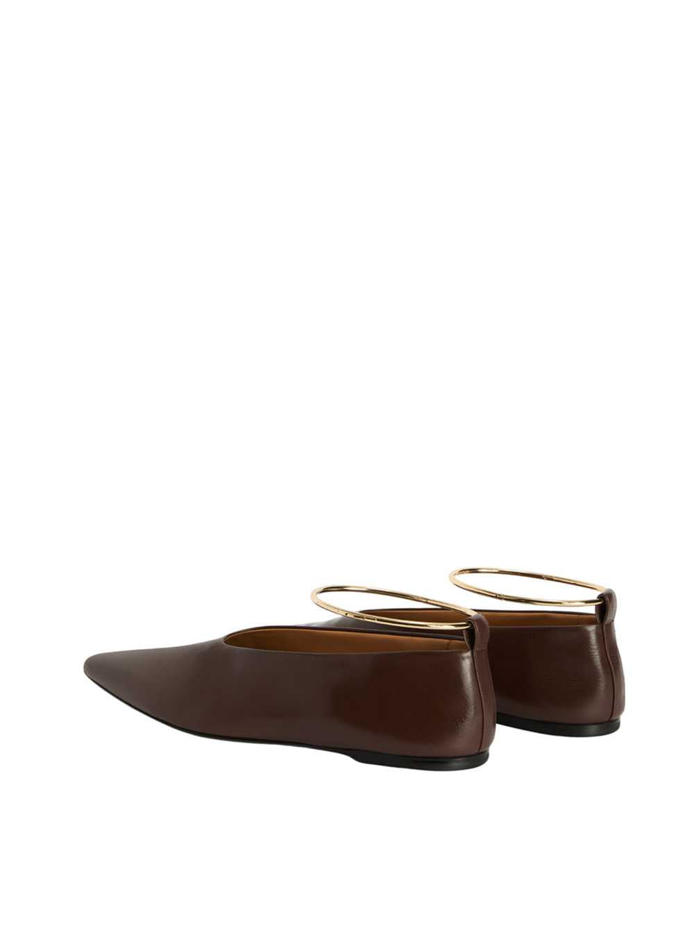 Jil Sander Women Pointed-Toe Suede Ballerinas With Removable Metal Anklet JIL SANDER