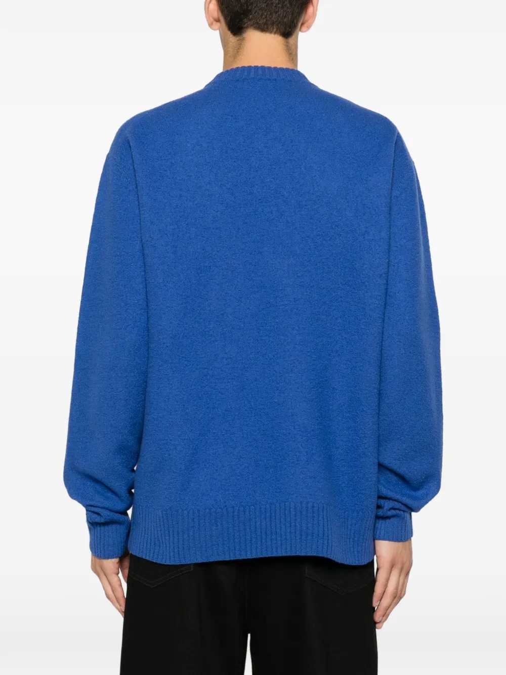 Jil Sander Men Wool Sweater With Ribbed Trim