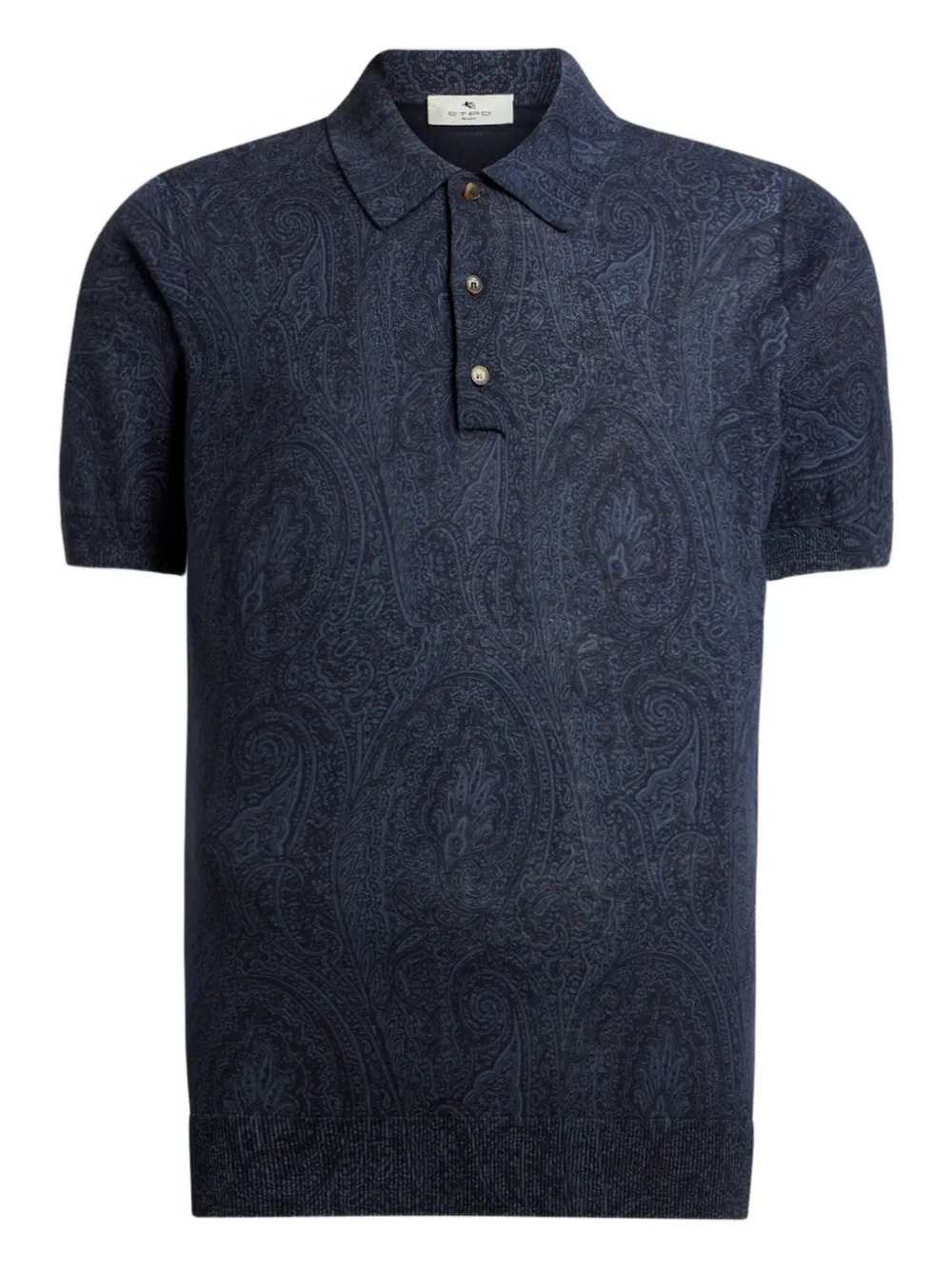 Etro Men Paisley Floral Print Polo Shirt ETRO