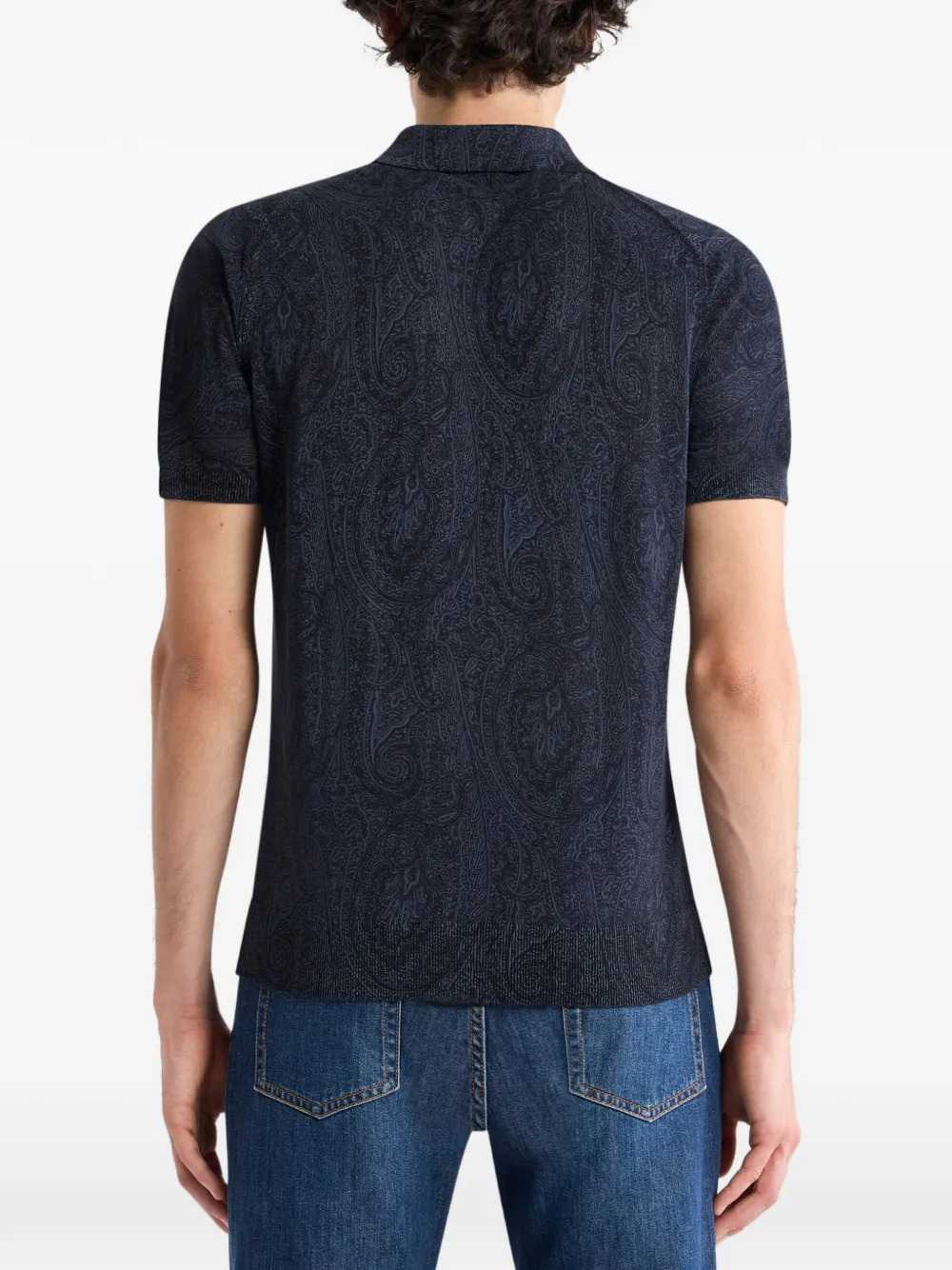 Etro Men Paisley Floral Print Polo Shirt ETRO