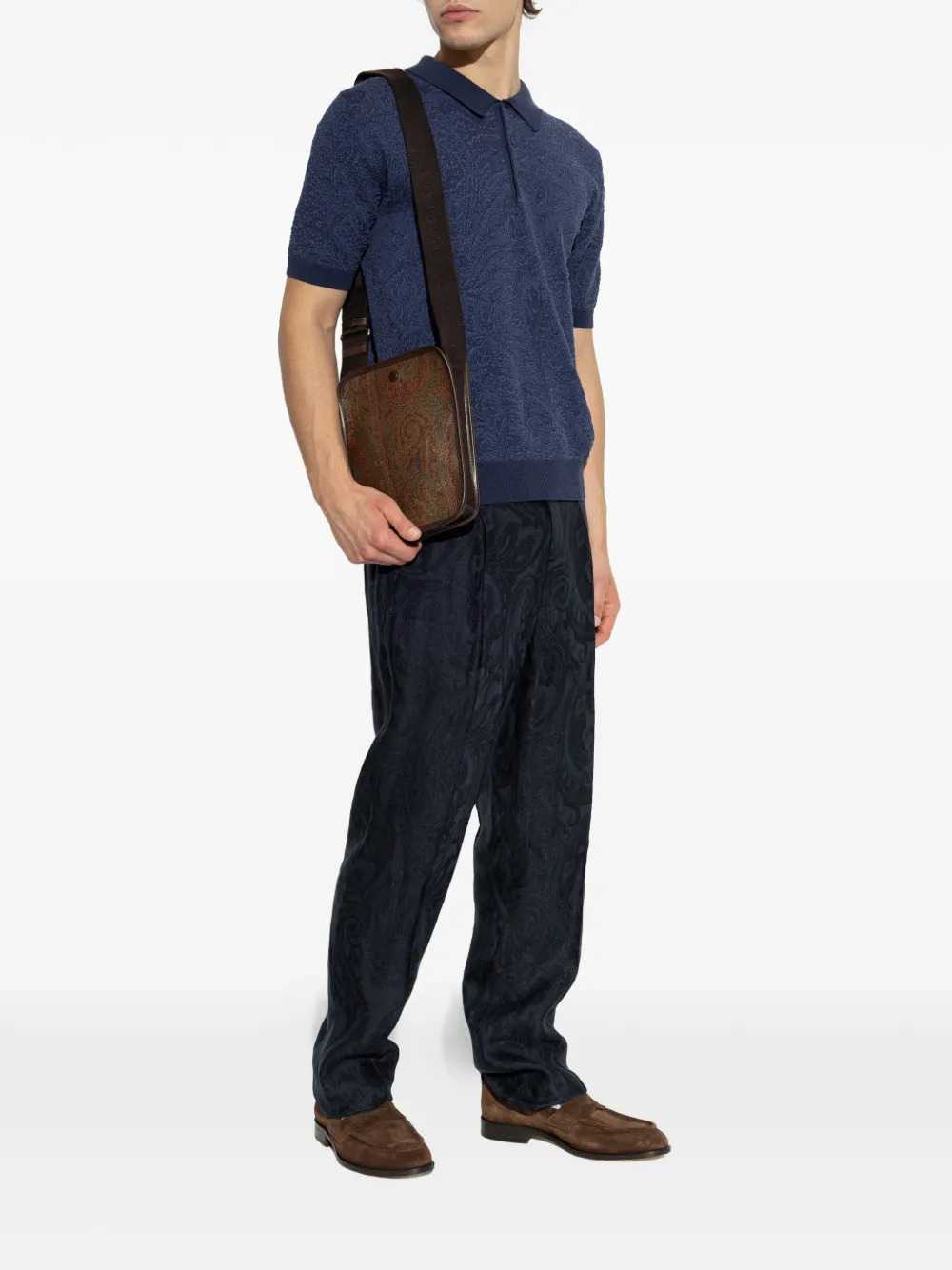 Etro Men Paisley Button-Up Polo ETRO